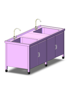 Laboratory stainless steel sink