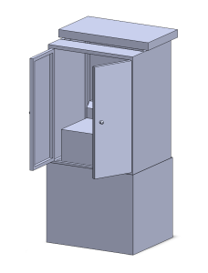 3d design of Galvanized Electrical Control Boxes