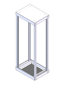 3d design of network rack cabinet