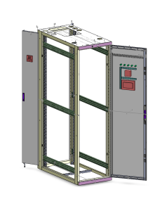 3d design of Outdoor Metal Control Cabinet