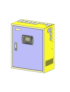 3d design of Indoor wall mounted chassis with screen