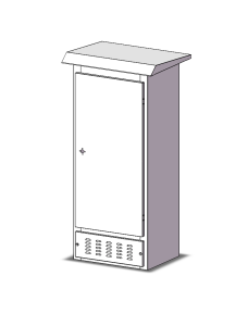 3D design of Outdoor freestanding stainless steel electrical cabinet