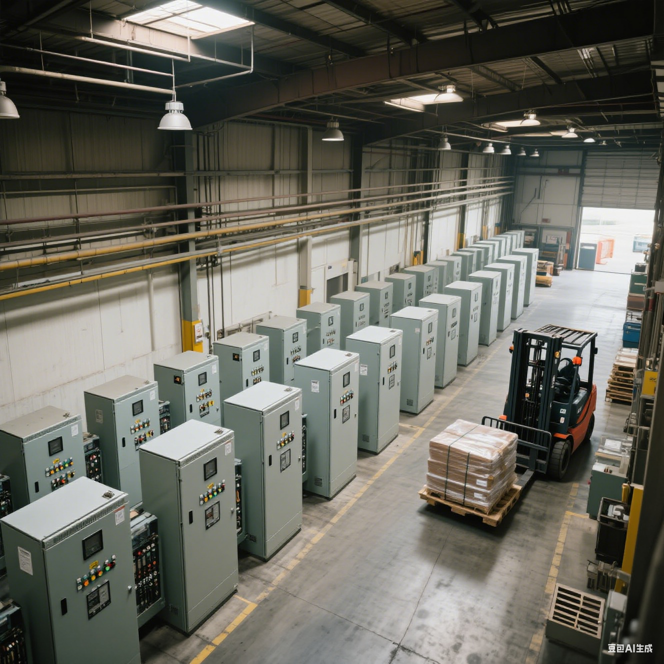electrical control cabinets in workshop